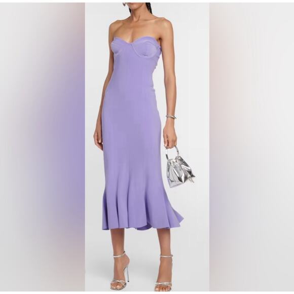 Lilac Norma Kamali fishtail coset dressNorma Kamali Size: XS - Picture 1 of 5